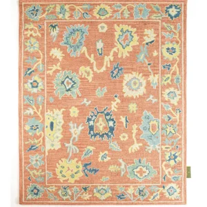 coral-folk-Floral-Rugs
